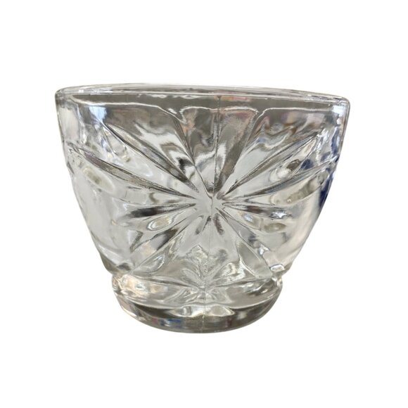 Vintage Starburst Clear Pressed Glass Candy Dish With Lid - Picture 4 of 5